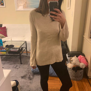 Zara Soft Camel Split Back Sweater